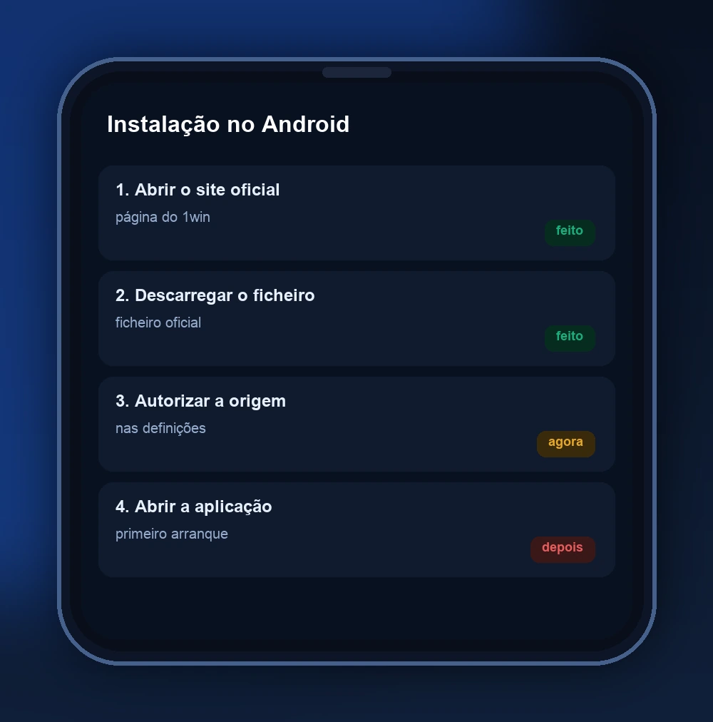 Ecrã de instalação da aplicação Android com o aviso de origem do ficheiro