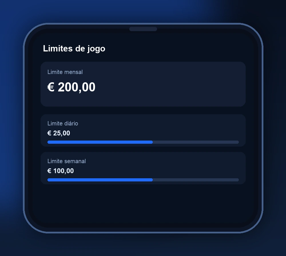 Limites de conta e de jogo — imagem 1
